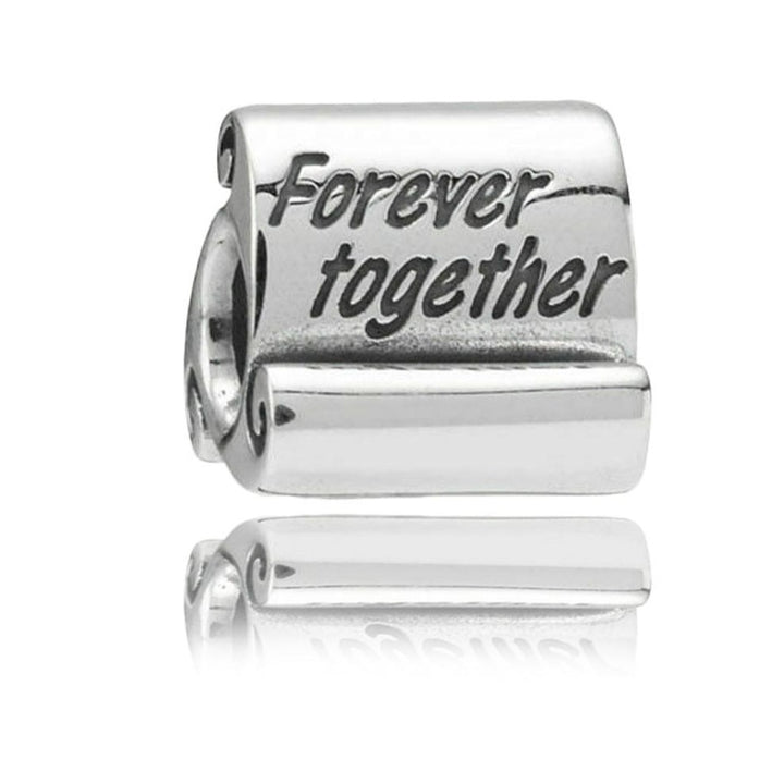 Forever Together Scroll Charm 790513 - jewelry, beads for charm, beads for charm bracelets, charms for diy, beaded jewelry, diy jewelry, charm beads 