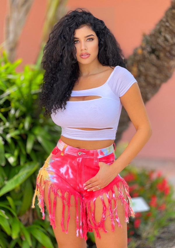 Women’s Crop Tops | Karrie Off Shoulder Cut Out Crop Top (White) By: NUMARU