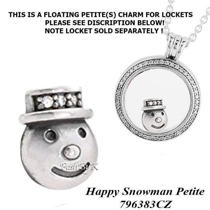 Happy Snowman Petite Charm 796383CZ - Pjewelry, beads for charm, beads for charm bracelets, charms for diy, beaded jewelry, diy jewelry, charm beads 