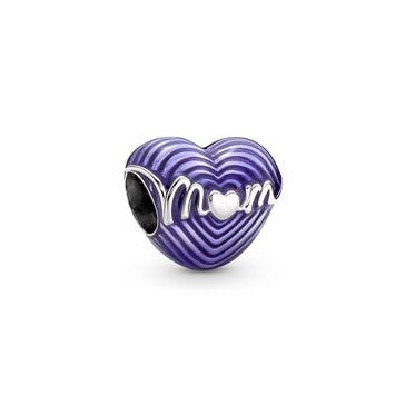 Radiating Love Mum Heart Charm 791160C01, jewelry, beads for charm, beads for charm bracelets, charms for bracelet, beaded jewelry, charm jewelry, charm beads,