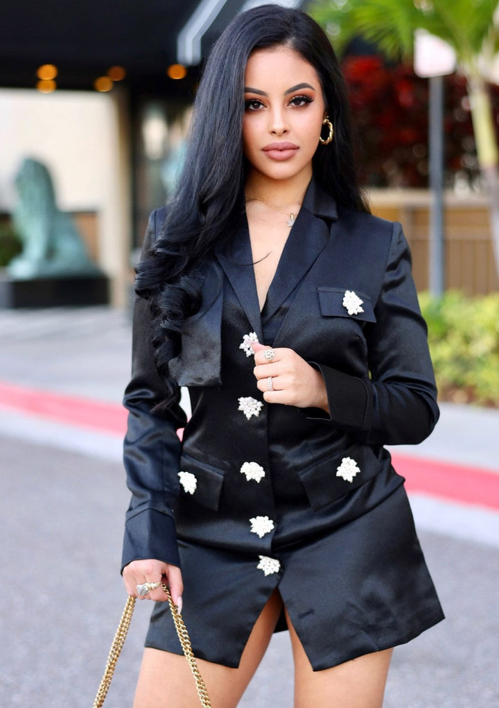 Mini Dress | Garnet Short Sleeve With Long Sleeve Blazer Mini Dress NUMARU Mini Dress | Garnet Short Sleeve With Long Sleeve Blazer Mini Dress NUMARU
