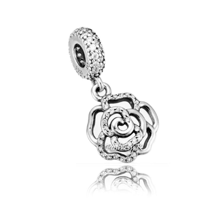 Shimmering Rose Charm 791526CZ - jewelry, beads for charm, beads for charm bracelets, charms for diy, beaded jewelry, diy jewelry, charm beads