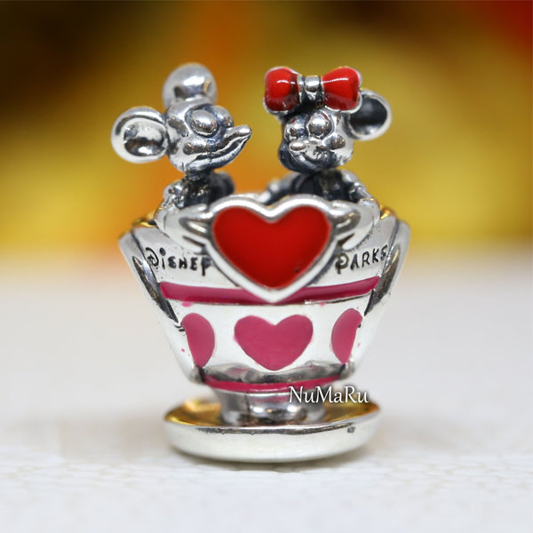 Mickey and Minnie Teacup Charm 799265C01, jewelry, beads for charm, beads for charm bracelets, charms for bracelet, beaded jewelry, charm jewelry, charm beads