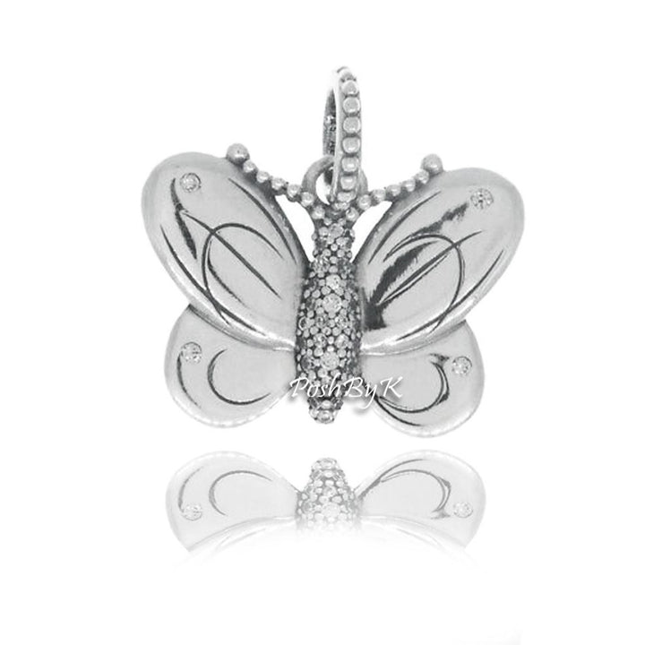 Decorative Butterfly Pendant Charm 397933CZ - jewelry, beads for charm, beads for charm bracelets, charms for diy, beaded jewelry, diy jewelry, charm beads