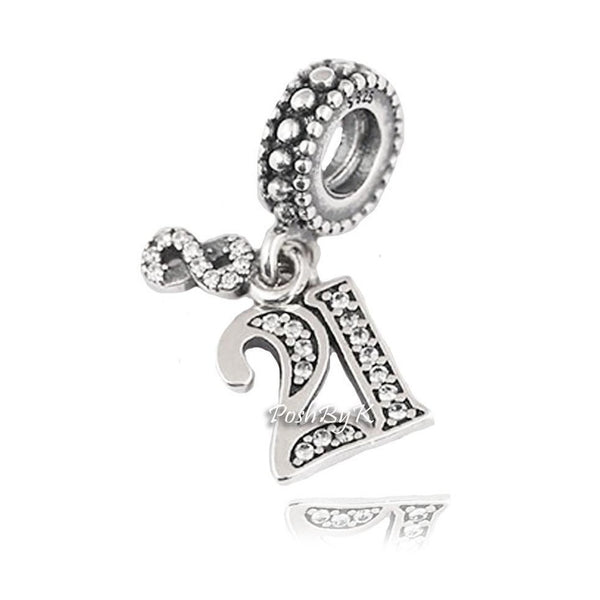 21 Years Of Love Charm 797263CZ - jewelry, beads for charm, beads for charm bracelets, charms for diy, beaded jewelry, diy jewelry, charm beads