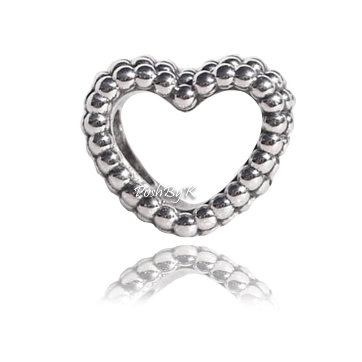 Pandora Beaded Heart Charm 797516 - jewelry, beads for charm, beads for charm bracelets, charms for diy, beaded jewelry, diy jewelry, charm beads
