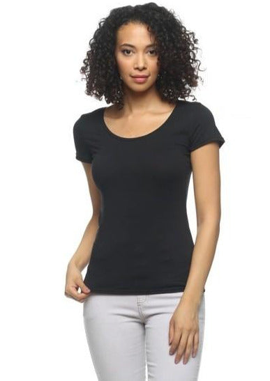 Women’s Knit T-Shirts | Queen Crew Neck Knit T-Shirt Top (Black) By: NUMARU