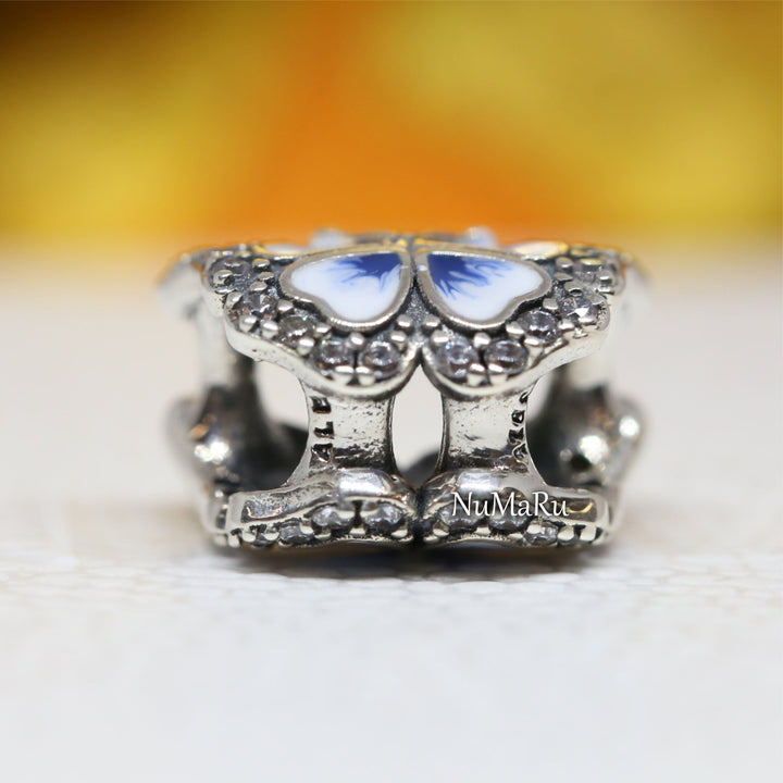 Blue Butterfly Sparkling Charm 790761C01, jewelry, beads for charm, beads for charm bracelets, charms for bracelet, beaded jewelry, charm jewelry, charm beads