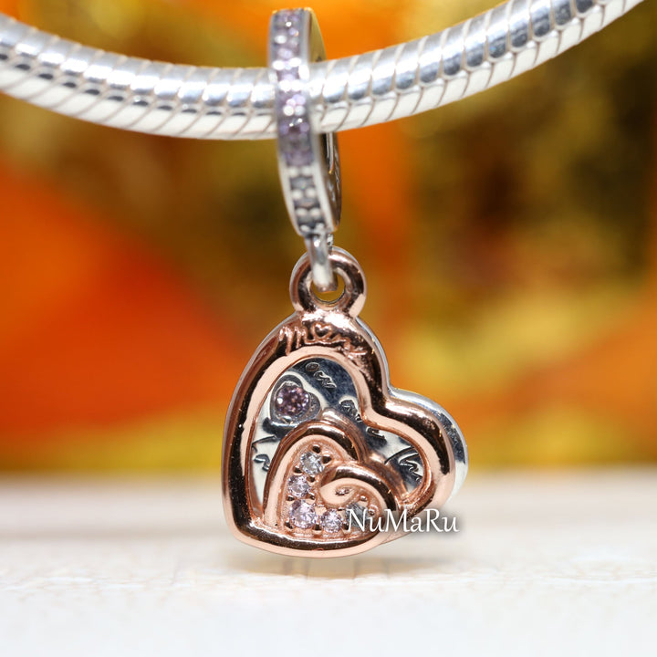 Entwined Infinite Hearts Double Dangle Charm 781020C01 - NUMARU