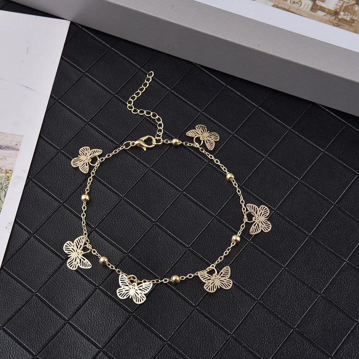 Butterfly Ankle Bracelet (Silver), Accessories, body jewelry, anklets, socks, belts, fashion jewelry, body accessories, trendy accessories, trendy fashion, chain accessories