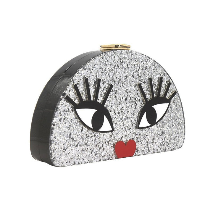 Face Time Acrylic Clutch Handbag - NUMARU