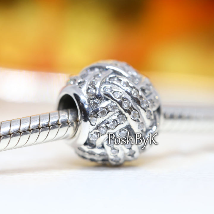 Sparkling Love Knot Charm 791537CZ. jewelry, beads for charm, beads for charm bracelets, charms for diy, beaded jewelry, diy jewelry, charm beads