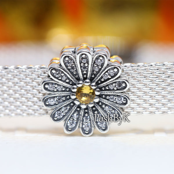 Sparkling Daisy Flower Clip Charm 798766C01 ,jewelry, beads for charm, beads for charm bracelets, charms for diy, beaded jewelry, diy jewelry, charm beads 