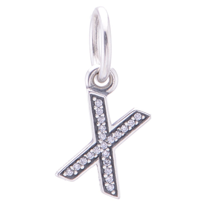 Letter X Dangle Charm - jewelry, beads for charm, beads for charm bracelets, charms for diy, beaded jewelry, diy jewelry, charm beads