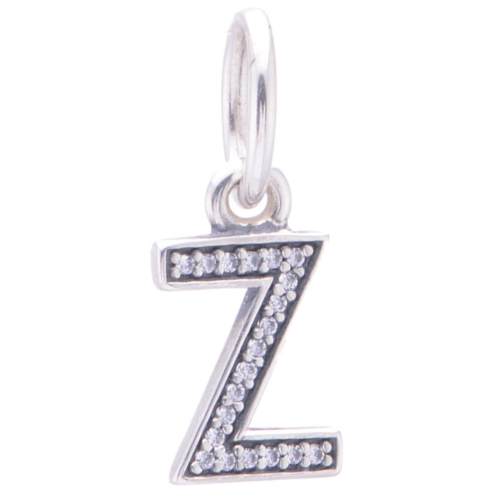 Letter Z Dangle Charm - jewelry, beads for charm, beads for charm bracelets, charms for diy, beaded jewelry, diy jewelry, charm beads 