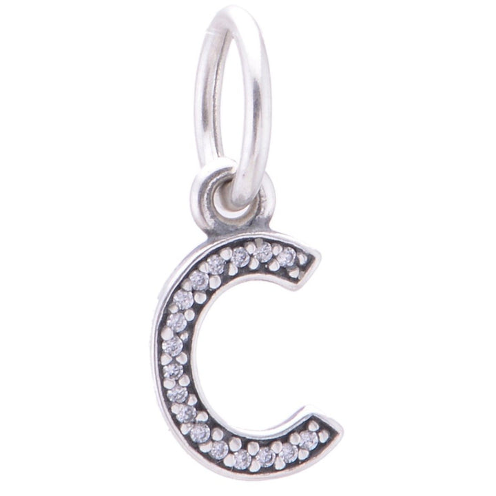 Letter C Dangle Charm - jewelry, beads for charm, beads for charm bracelets, charms for diy, beaded jewelry, diy jewelry, charm beads
