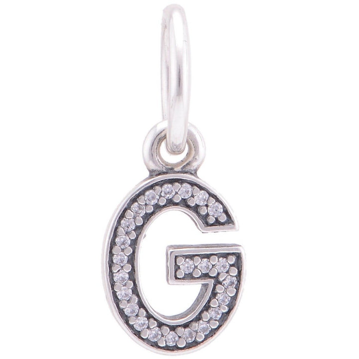 Letter G Dangle Charm 791319CZ - jewelry, beads for charm, beads for charm bracelets, charms for diy, beaded jewelry, diy jewelry, charm beads