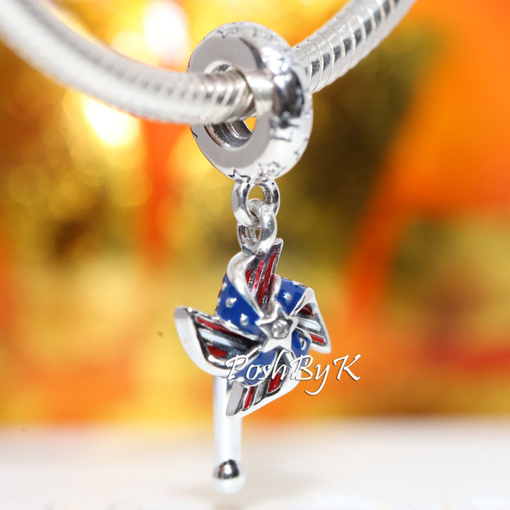 American Pinwheel Charm 798929C01, jewelry, beads for charm, beads for charm bracelets, charms for diy, beaded jewelry, diy jewelry, charm beads