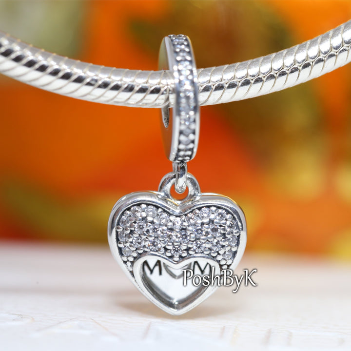 I Love My Mom Charm 792071CZ - jewelry, beads for charm, beads for charm bracelets, charms for diy, beaded jewelry, diy jewelry, charm beads