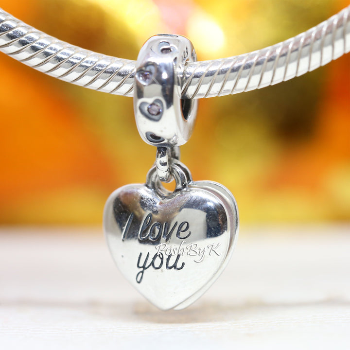 Mom Script Heart Charm 798887C01 - jewelry, beads for charm, beads for charm bracelets, charms for diy, beaded jewelry, diy jewelry, charm beads 