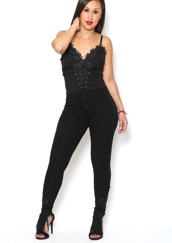 Women’s Bottoms | Evelyn Leggings with Stones By: NUMARU