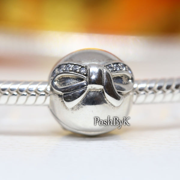 Dainty Bow Clip Charm 791777CZ, jewelry, beads for charm, beads for charm bracelets, charms for diy, beaded jewelry, diy jewelry, charm beads