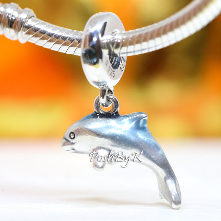 Shimmering Dolphin Charm 798947C01 -jewelry, beads for charm, beads for charm bracelets, charms for diy, beaded jewelry, diy jewelry, charm beads