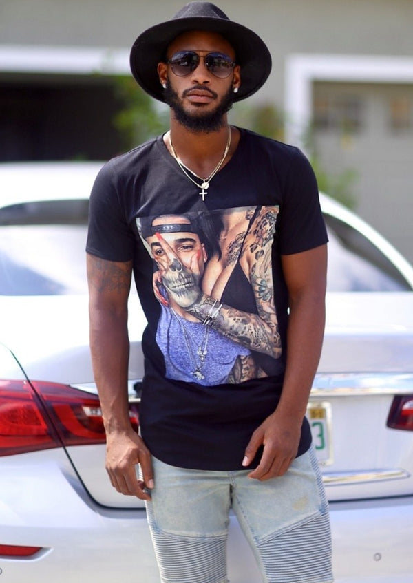 Good Guy Bad Guy Print T-shirt (Men's) - Posh By K