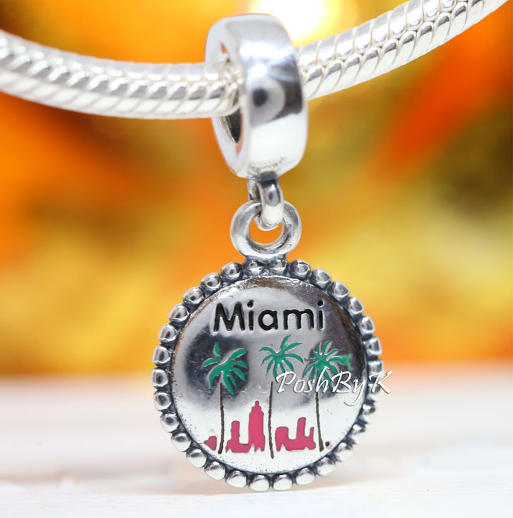 Miami Palm Trees Charm EG791169-4615, jewelry, beads for charm, beads for charm bracelets, charms for diy, beaded jewelry, diy jewelry, charm beads 