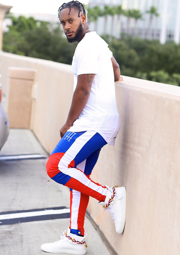 Captain Hart Attack Moto Pants (Blue) - Posh By K