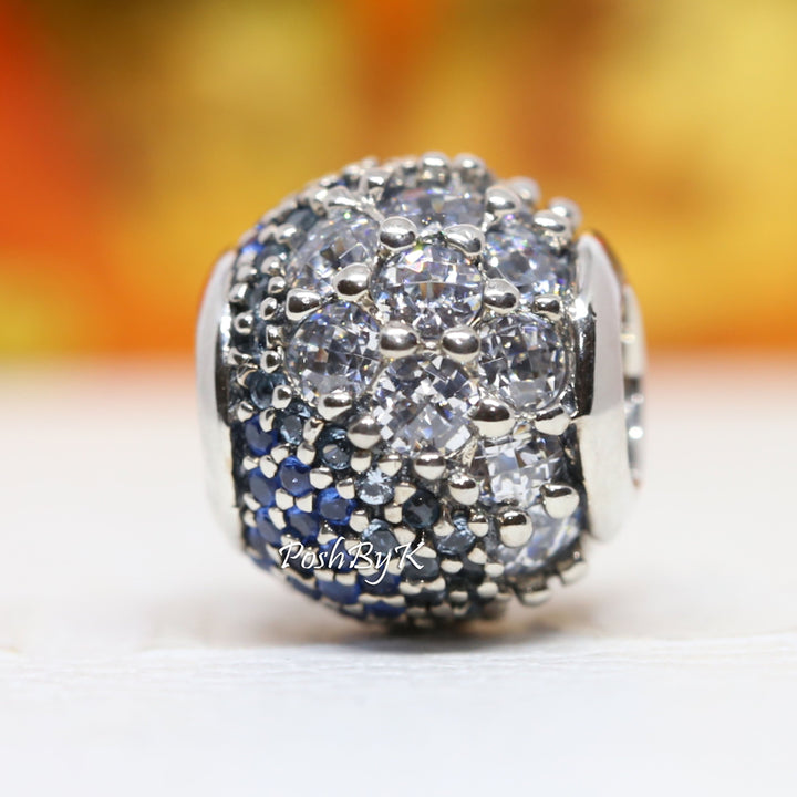 Blue Enchanted Pavé Charm 797032NABMX - jewelry, beads for charm, beads for charm bracelets, charms for diy, beaded jewelry, diy jewelry, charm beads