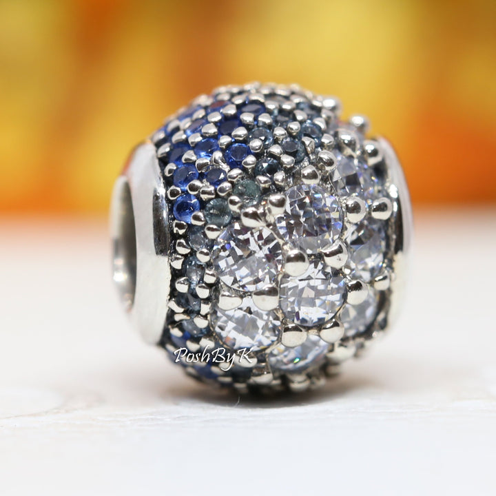 Blue Enchanted Pavé Charm 797032NABMX - jewelry, beads for charm, beads for charm bracelets, charms for diy, beaded jewelry, diy jewelry, charm beads