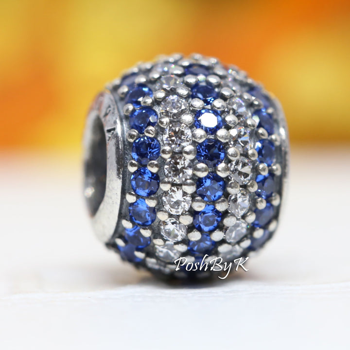 Blue Nautical Pave Lights Charm 791172NCB - jewelry, beads for charm, beads for charm bracelets, charms for diy, beaded jewelry, diy jewelry, charm beads