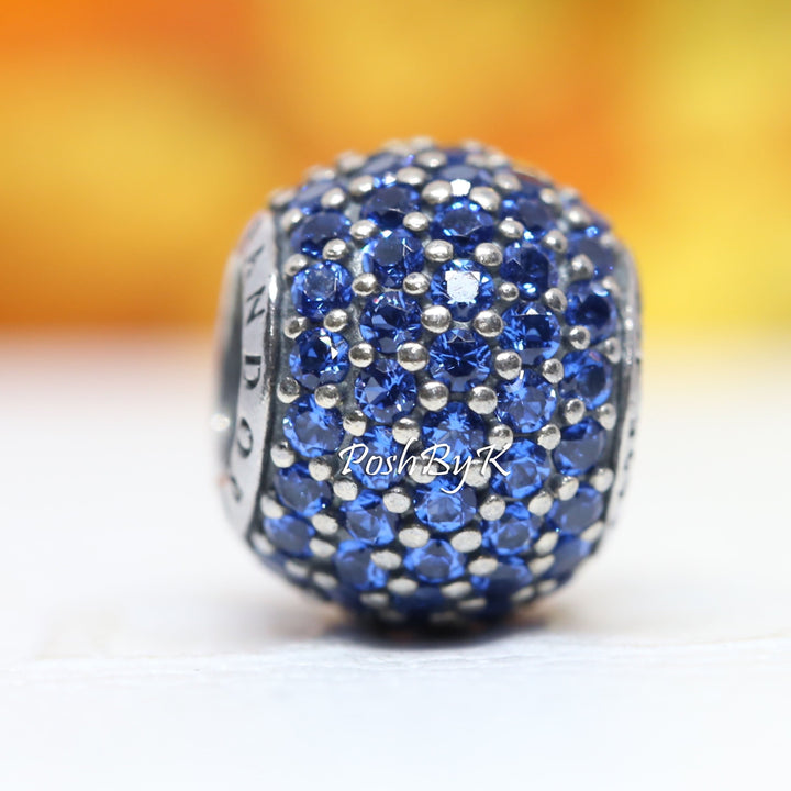 Pavé Lights Blue Crystal Charm 791051NCB - jewelry, beads for charm, beads for charm bracelets, charms for diy, beaded jewelry, diy jewelry, charm beads 