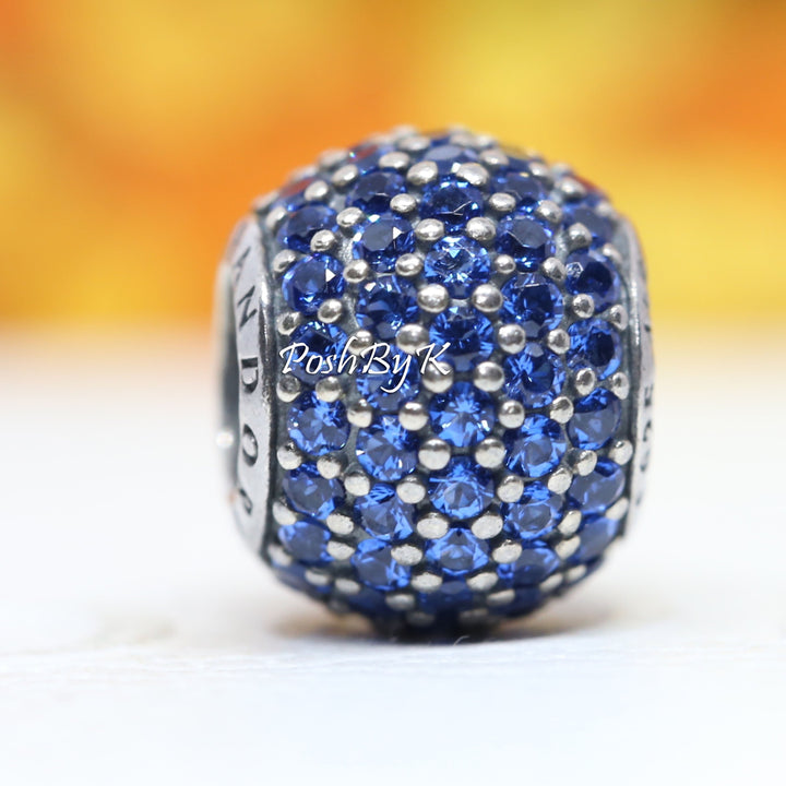 Pavé Lights Blue Crystal Charm 791051NCB - jewelry, beads for charm, beads for charm bracelets, charms for diy, beaded jewelry, diy jewelry, charm beads 