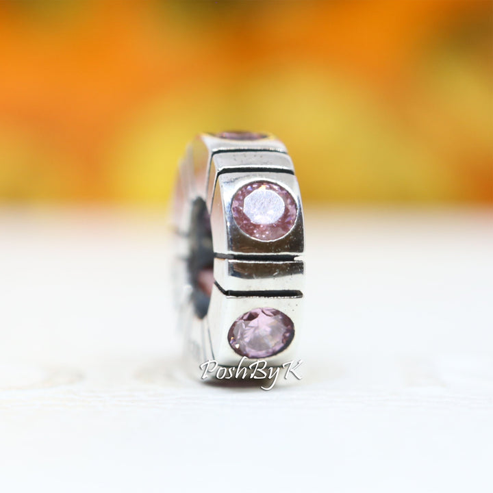 Trinity Pink Spacer Charm 790368PCZ - jewelry, beads for charm, beads for charm bracelets, charms for diy, beaded jewelry, diy jewelry, charm beads 