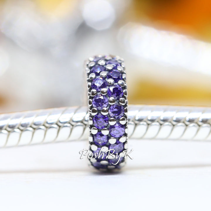 Inspiration Within Purple Spacer Charm 791359CFP - jewelry, beads for charm, beads for charm bracelets, charms for diy, beaded jewelry, diy jewelry, charm beads