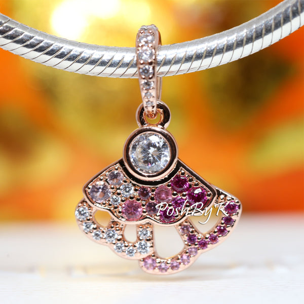 Pink Fan Charm 788147C01, jewelry, beads for charm, beads for charm bracelets, charms for diy, beaded jewelry, diy jewelry, charm beads