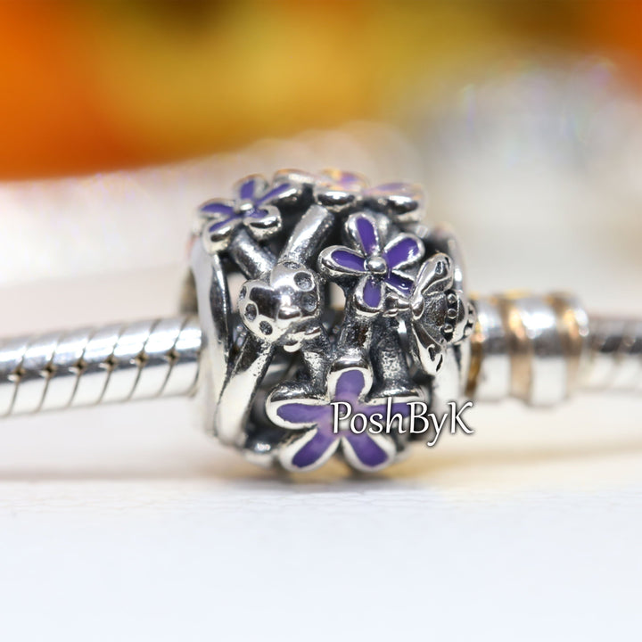 Openwork Purple Daisy Charm 798772C02,jewelry, beads for charm, beads for charm bracelets, charms for diy, beaded jewelry, diy jewelry, charm beads 
