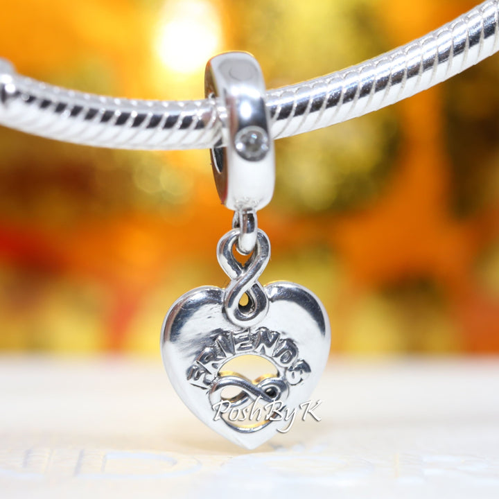 Friends Forever Heart Dangle Charm 799294C01,jewelry, beads for charm, beads for charm bracelets, charms for diy, beaded jewelry, diy jewelry, charm beads 