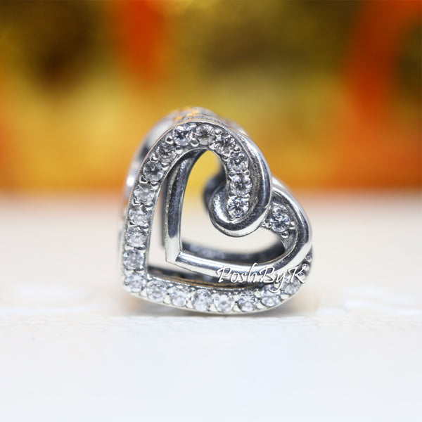 Sparkling Entwined Hearts Charm 799270C01, jewelry, beads for charm, beads for charm bracelets, charms for diy, beaded jewelry, diy jewelry, charm beads 