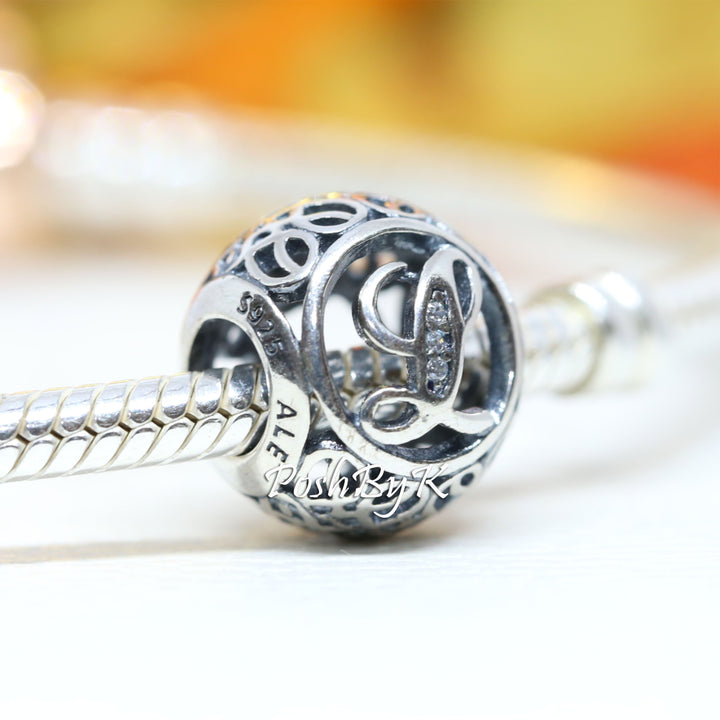 Vintage Initial Letter L Charm 791856CZ - jewelry, beads for charm, beads for charm bracelets, charms for diy, beaded jewelry, diy jewelry, charm beads
