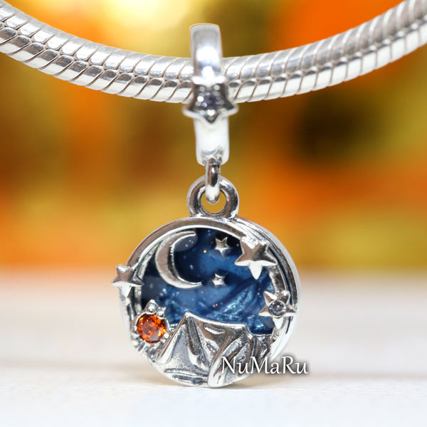 Camping Night Sky Double Dangle Charm 791686C01 - NUMARU