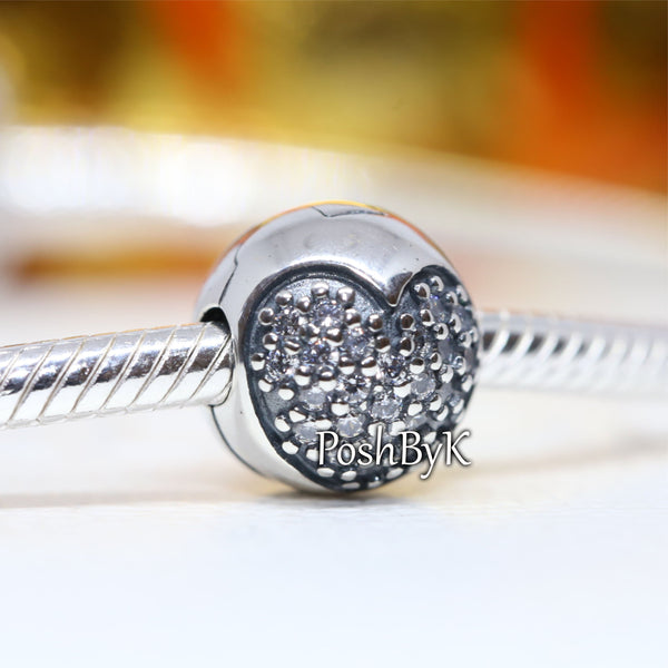 Love of My Life Clip Clear CZ Charm 791053CZ,jewelry, beads for charm, beads for charm bracelets, charms for diy, beaded jewelry, diy jewelry, charm beads