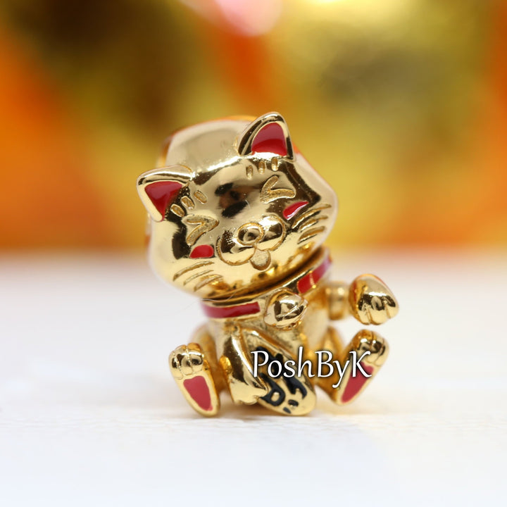 Cute Fortune Cat Charm 769271C01, jewelry, beads for charm, beads for charm bracelets, charms for diy, beaded jewelry, diy jewelry, charm beads