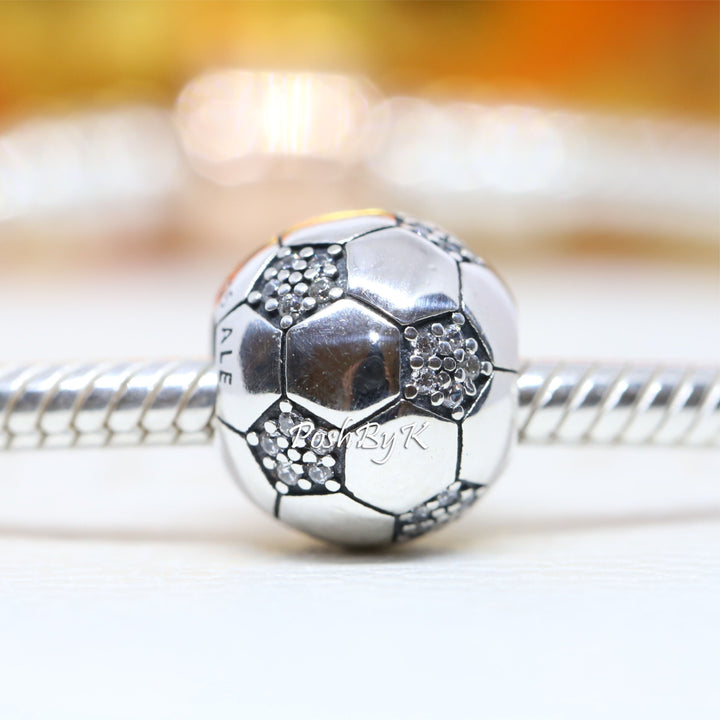 Sparkling Soccer Charm 798795C01 - jewelry, beads for charm, beads for charm bracelets, charms for diy, beaded jewelry, diy jewelry, charm beads