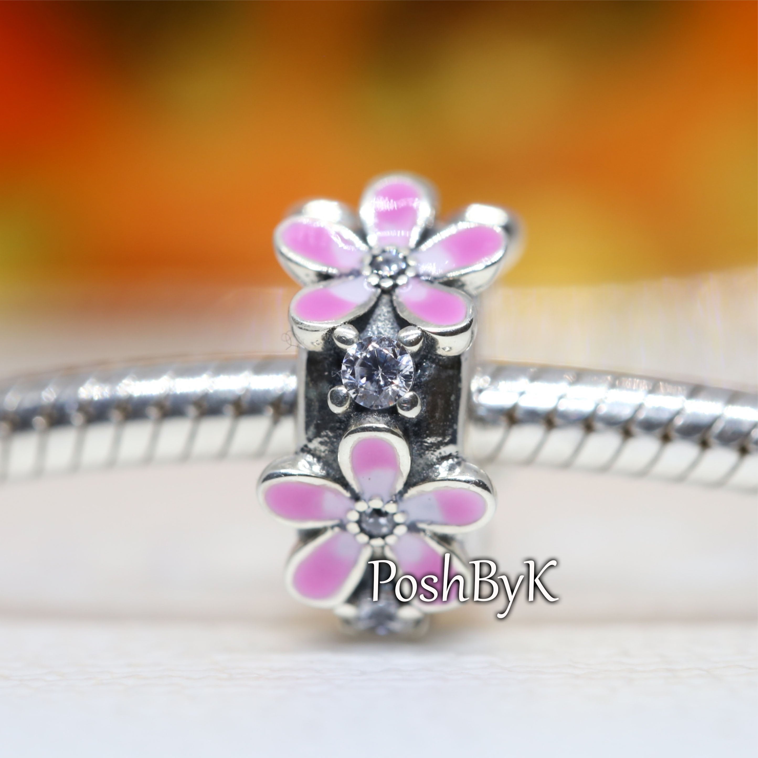 Pink Daisy Flower Clip Charm 798809C01 – NUMARU