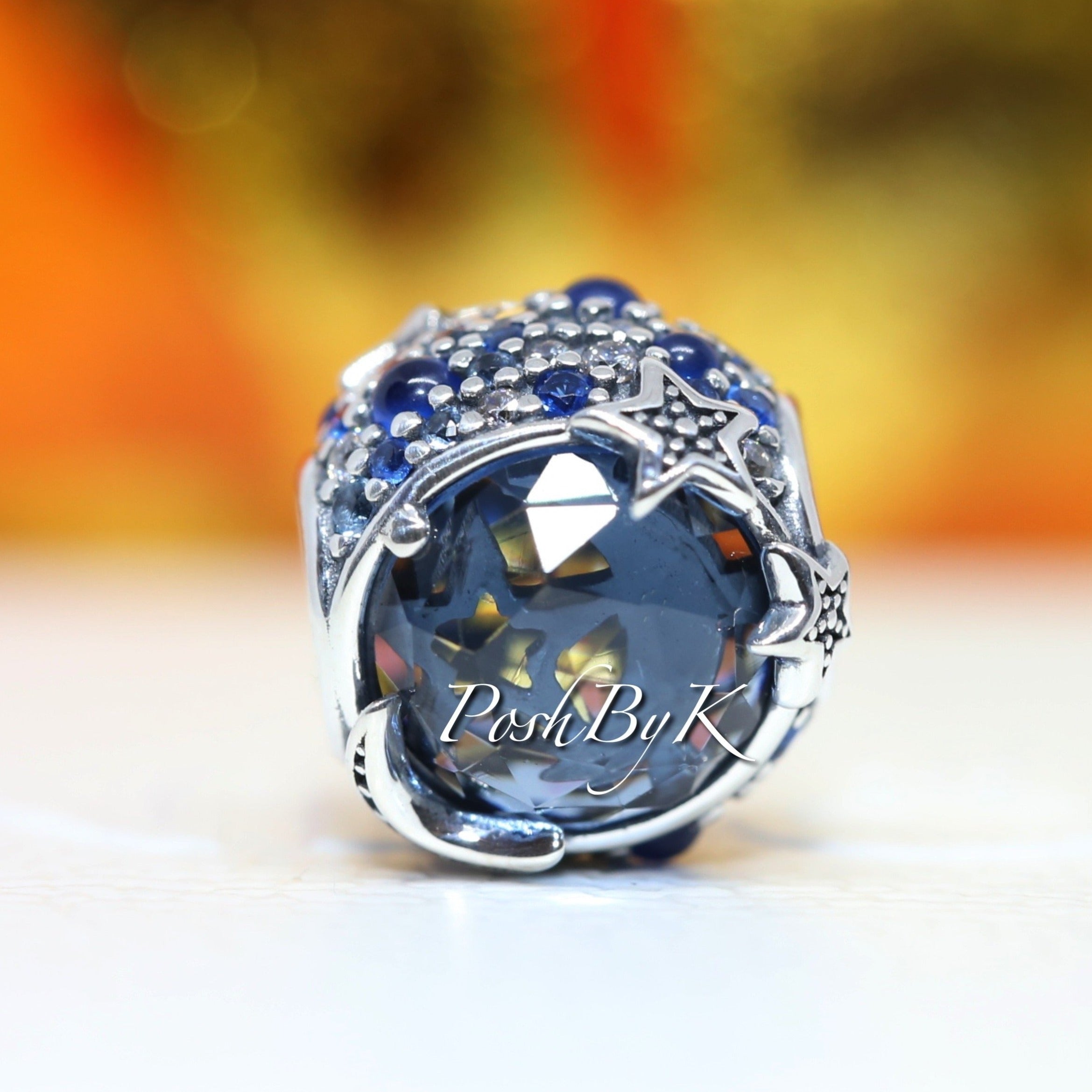 Celestial Blue Sparkling Stars Charm 799209C01 – NUMARU