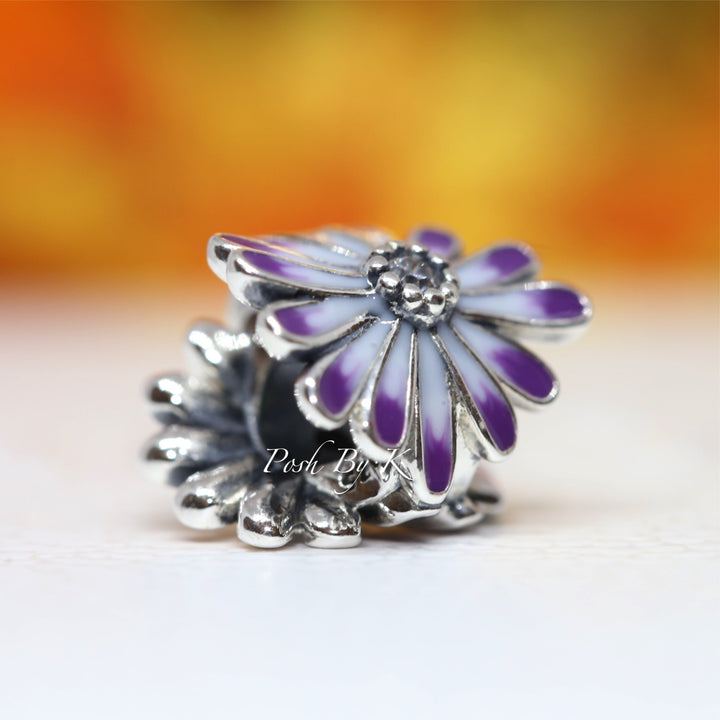 Purple Daisy Charm 798775C02, jewelry, beads for charm, beads for charm bracelets, charms for diy, beaded jewelry, diy jewelry, charm beads 