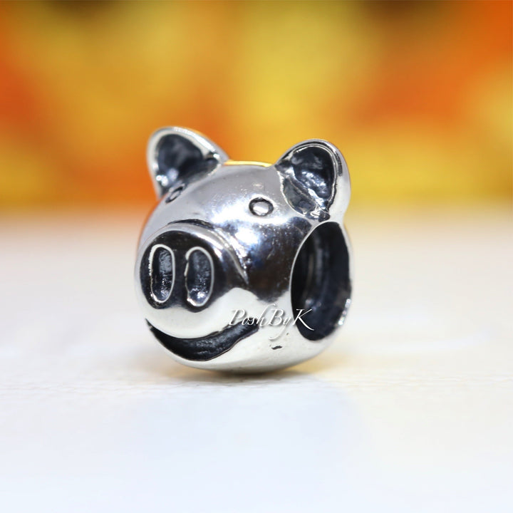 Smiling Pig Charm 790214 ,jewelry, beads for charm, beads for charm bracelets, charms for diy, beaded jewelry, diy jewelry, charm beads